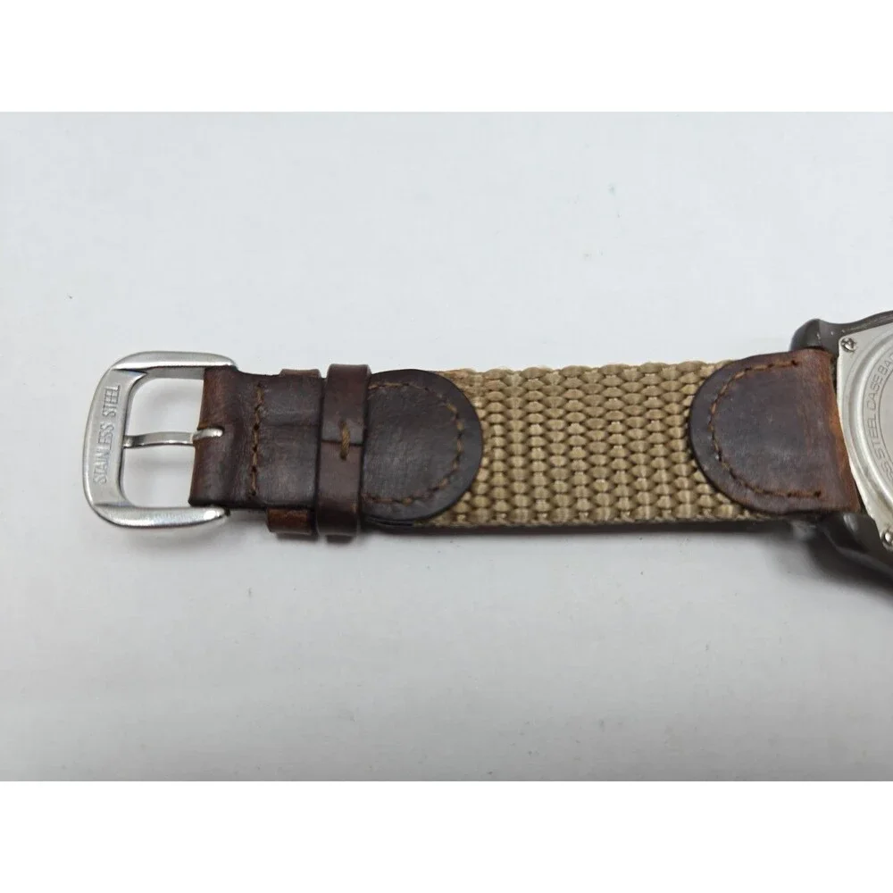 Timex Expedition Camper Mens Watch Indiglo Date Brown Strap Dial New Battery
